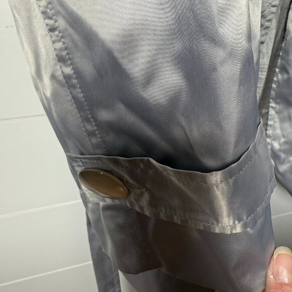 MAC & JAC Silver Shimmer Metallic Peacoat Jacket Coat Women's Size XL - Picture 6 of 12